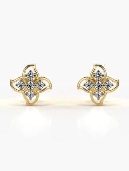 Valanova - Hallmarked 18K Gold and Certified Lab Grown Diamond 0.22Cts Gold Studs Earrings