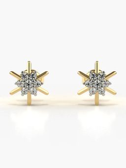 Valanova - Hallmarked 14K Gold and Certified Lab Grown Diamond 0.21Cts Gold Studs Earrings