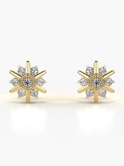 Valanova - Hallmarked 18K Gold and Certified Lab Grown Diamond 0.27Cts Gold Studs Earrings