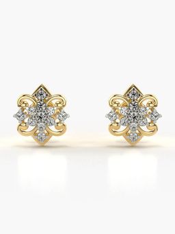 Valanova - Hallmarked 18K Gold and Certified Lab Grown Diamond 0.32Cts Gold Studs Earrings