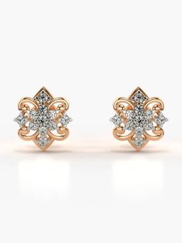Valanova - Hallmarked 18K Gold and Certified Lab Grown Diamond 0.32Cts Rose Gold Studs Earrings