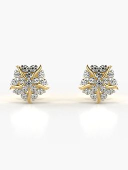 Valanova - Hallmarked 18K Gold and Certified Lab Grown Diamond 0.31Cts Gold Studs Earrings