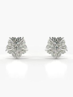 Valanova - Hallmarked 14K Gold and Certified Lab Grown Diamond 0.31Cts Silver Studs Earrings
