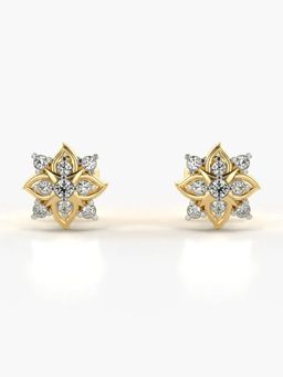 Valanova - Hallmarked 14K Gold and Certified Lab Grown Diamond 0.20Cts Gold Studs Earrings