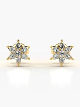 Valanova - Hallmarked 18K Gold and Certified Lab Grown Diamond 0.21Cts Gold Studs Earrings