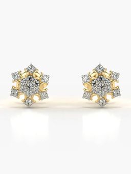 Valanova - Hallmarked 18K Gold and Certified Lab Grown Diamond 0.22Cts Gold Studs Earrings