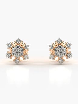 Valanova - Hallmarked 14K Gold and Certified Lab Grown Diamond 0.22Cts Rose Gold Studs Earrings