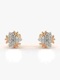 Valanova - Hallmarked 14K Gold and Certified Lab Grown Diamond 0.20Cts Rose Gold Studs Earrings