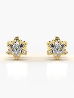 Valanova - Hallmarked 14K Gold and Certified Lab Grown Diamond 0.14Cts Gold Studs Earrings