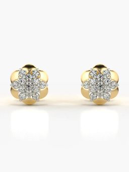 Valanova - Hallmarked 18K Gold and Certified Lab Grown Diamond 0.26Cts Gold Studs Earrings
