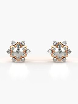 Valanova - Hallmarked 18K Gold and Certified Lab Grown Diamond 0.33Cts Rose Gold Studs Earrings