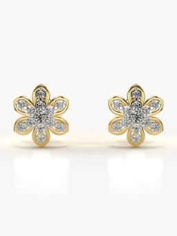 Valanova - Hallmarked 18K Gold and Certified Lab Grown Diamond 0.33Cts Gold Studs Earrings