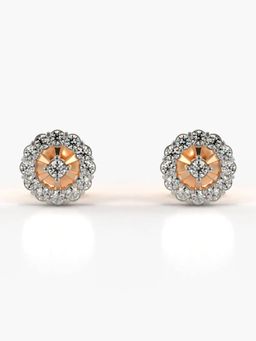 Valanova - Hallmarked 14K Gold and Certified Lab Grown Diamond 0.33Cts Rose Gold Studs Earrings