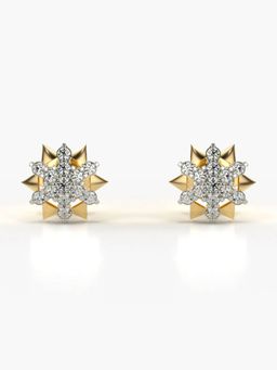 Valanova - Hallmarked 18K Gold and Certified Lab Grown Diamond 0.26Cts Gold Studs Earrings