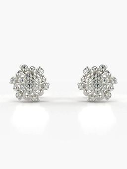 Valanova - Hallmarked 14K Gold and Certified Lab Grown Diamond 0.26Cts Silver Studs Earrings