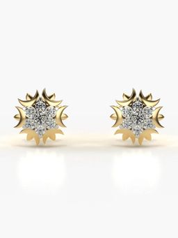 Valanova - Hallmarked 14K Gold and Certified Lab Grown Diamond 0.21Cts Gold Studs Earrings