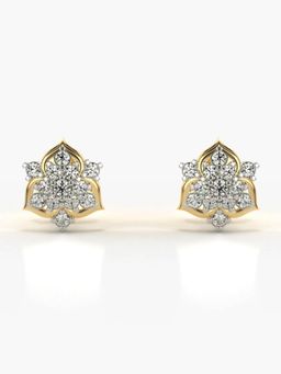 Valanova - Hallmarked 18K Gold and Certified Lab Grown Diamond 0.26Cts Gold Studs Earrings