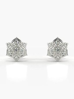 Valanova - Hallmarked 14K Gold and Certified Lab Grown Diamond 0.26Cts Silver Studs Earrings