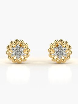 Valanova - Hallmarked 14K Gold and Certified Lab Grown Diamond 0.14Cts Gold Studs Earrings