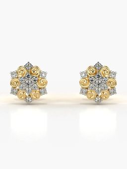 Valanova - Hallmarked 14K Gold and Certified Lab Grown Diamond 0.18Cts Gold Studs Earrings