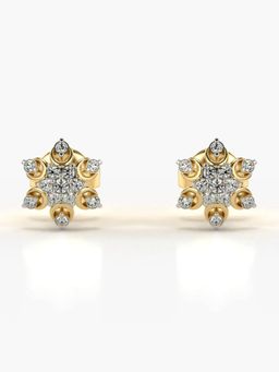Valanova - Hallmarked 14K Gold and Certified Lab Grown Diamond 0.15Cts Gold Studs Earrings