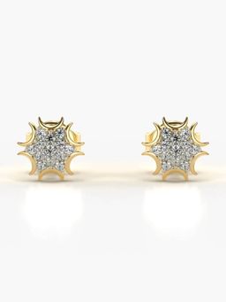 Valanova - Hallmarked 18K Gold and Certified Lab Grown Diamond 0.15Cts Gold Studs Earrings