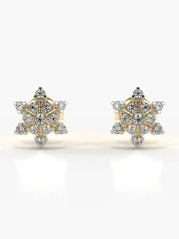 Valanova - Hallmarked 14K Gold and Certified Lab Grown Diamond 0.21Cts Gold Studs Earrings