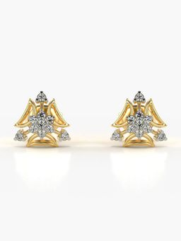 Valanova - Hallmarked 18K Gold and Certified Lab Grown Diamond 0.16Cts Gold Studs Earrings