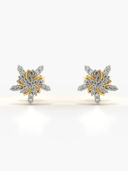 Valanova - Hallmarked 18K Gold and Certified Lab Grown Diamond 0.28Cts Gold Studs Earrings