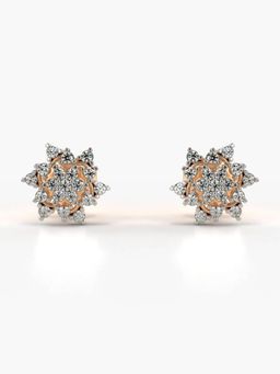 Valanova - Hallmarked 14K Gold and Certified Lab Grown Diamond 0.28Cts Rose Gold Studs Earrings