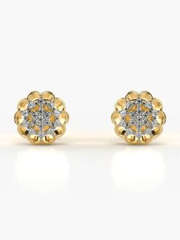 Valanova - Hallmarked 18K Gold and Certified Lab Grown Diamond 0.19Cts Gold Studs Earrings