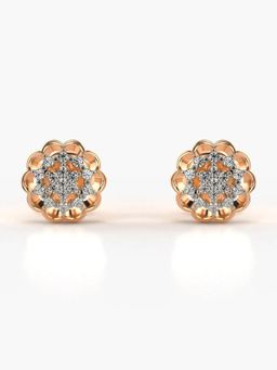Valanova - Hallmarked 18K Gold and Certified Lab Grown Diamond 0.19Cts Rose Gold Studs Earrings