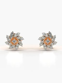 Valanova - Hallmarked 14K Gold and Certified Lab Grown Diamond 0.23Cts Rose Gold Studs Earrings
