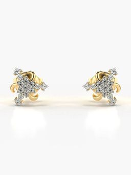 Valanova - Hallmarked 14K Gold and Certified Lab Grown Diamond 0.17Cts Gold Studs Earrings