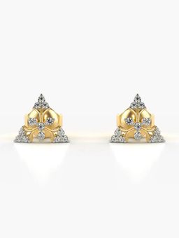 Valanova - Hallmarked 14K Gold and Certified Lab Grown Diamond 0.15Cts Gold Studs Earrings