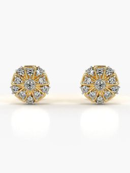 Valanova - Hallmarked 18K Gold and Certified Lab Grown Diamond 0.28Cts Gold Studs Earrings