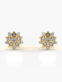 Valanova - Hallmarked 14K Gold and Certified Lab Grown Diamond 0.15Cts Gold Studs Earrings