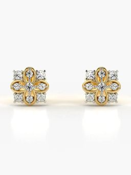 Valanova - Hallmarked 18K Gold and Certified Lab Grown Diamond 0.27Cts Gold Studs Earrings