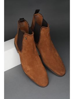 Louis Philippe - Men Light Brown Chelsea Boots