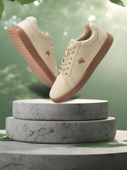 Cantabil - Casual Sneakers For Men With Cushioned Insole - Beige