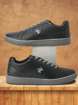 Cantabil - Casual Sneakers For Men With Cushioned Insole - Black