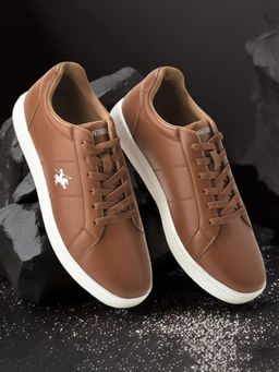 Cantabil - Casual Sneakers For Men With Cushioned Insole - Tan