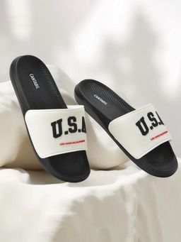 Cantabil - Casual Sliders For Men With Cushioned Insole - White