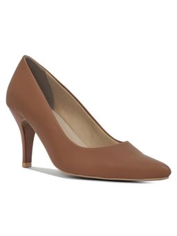 London Rag - Women Faux Leather Stiletto Pumps - Brown