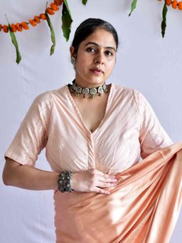 Sundarii - Melony Cotton Peach Blouse