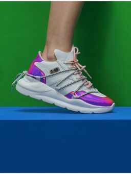 07-10 - 7-10 207 Chunky Holographic White Colorblock Sneakers