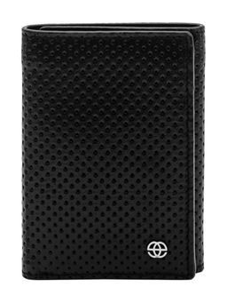 Eske - Fortis Leather Men's Two Fold Wallet Black Perfo