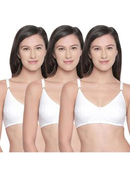 Bodycare - B, C & D Cup Perfect Coverage Bra-Pack Of 3 - White