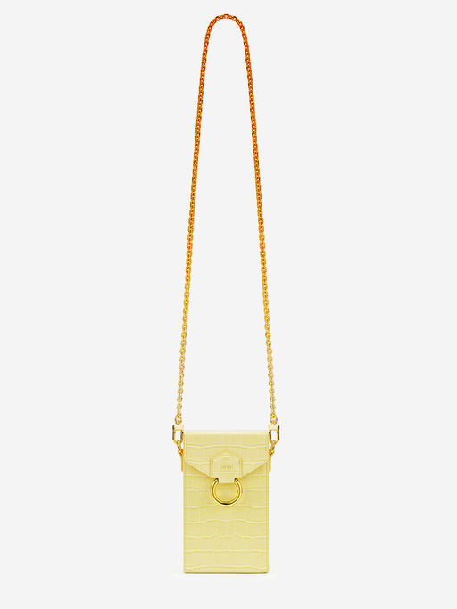 Buy JW PEI Lola Gradient Chain Phone Case Light Yellow Croc Online Buy JW PEI Lola Gradient Chain Phone Case Light Yellow Croc Online