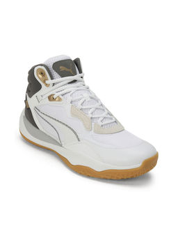 Puma - Playmaker Pro Mid Trophies Unisex Off White & Grey Sport Shoes